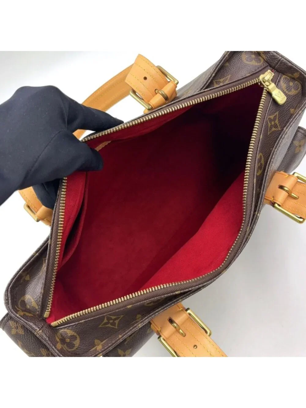 Louis Vuitton Multiplicity Monogram Leather Brown Light Handbag Gold